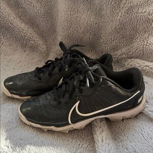 Nike Black and White Baseball cleats